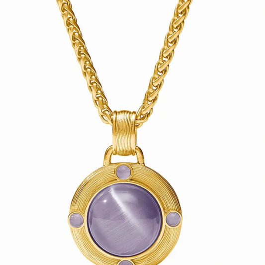 Cobblestone Demi Necklace - Blue Cats Eye
