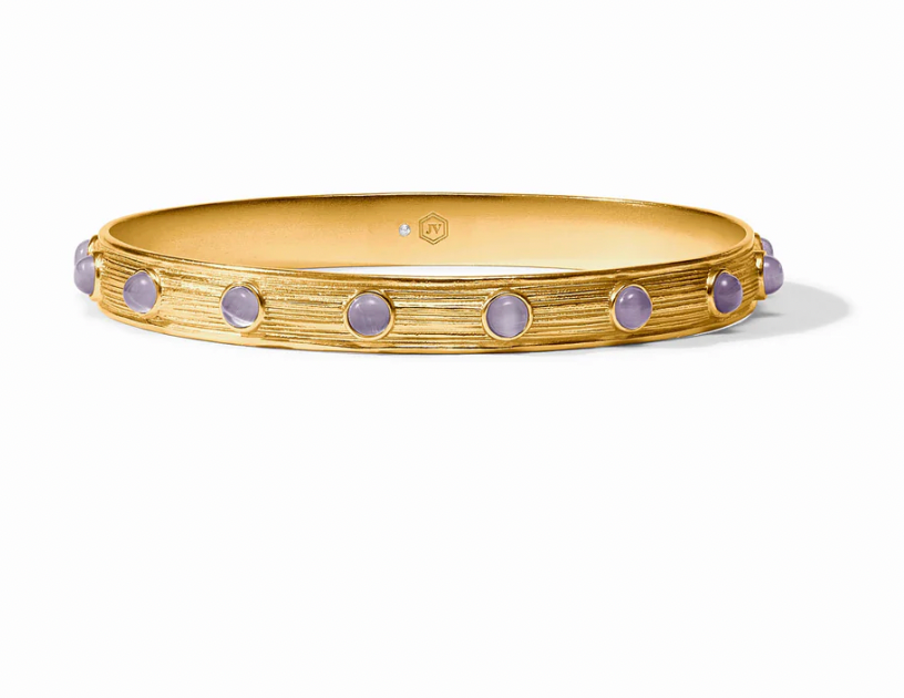 Cobblestone Stone Bangle - Blue Cats Eye - Medium