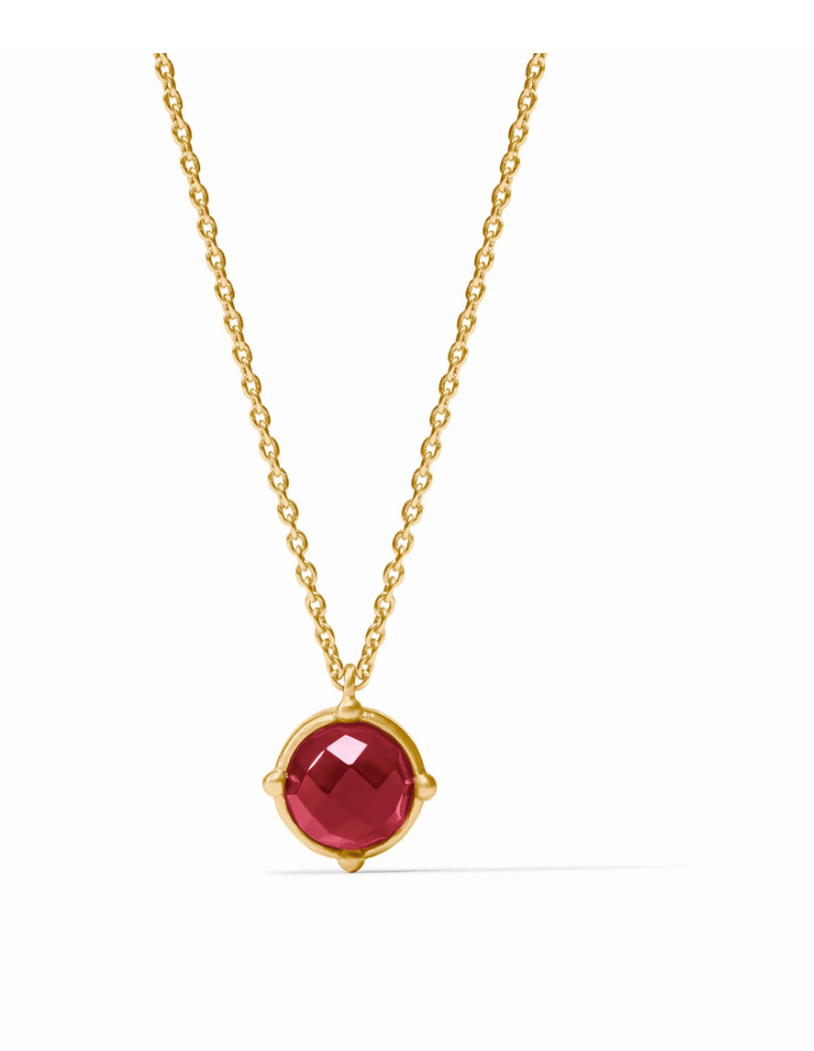 Honeybee Solitaire Necklace - Ruby