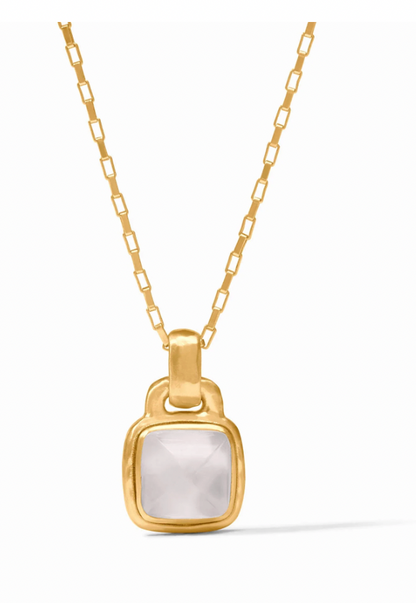Sahara Solitaire Necklace - Clear Crystal