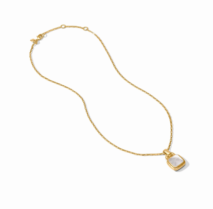Sahara Solitaire Necklace - Clear Crystal