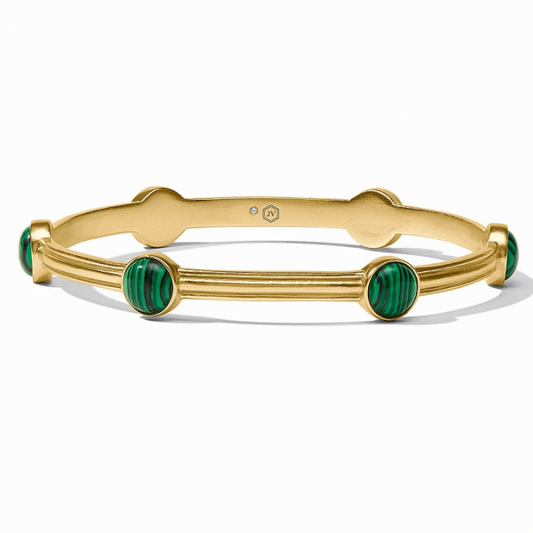 Essex Stone Bangle - Malachite Green - Medium