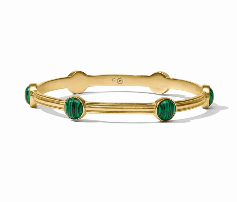 Essex Stone Bangle - Malachite Green - Small