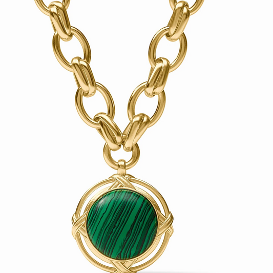 Essex Statement Necklace - Malachite Green