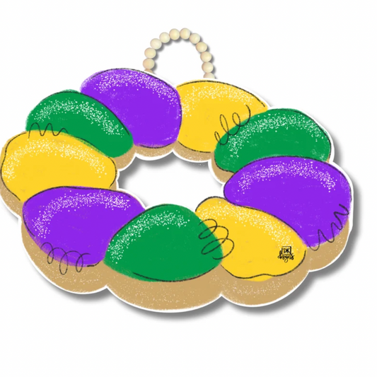 King Cake Door Hanger