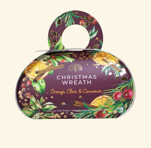 Christmas Wreath Soap: orange & cinnamon