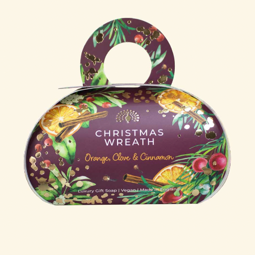 Christmas Wreath Soap: orange & cinnamon