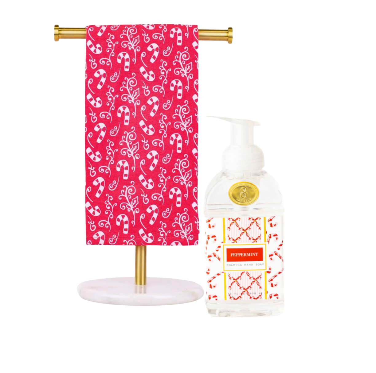 Peppermint Set: Hand Towel + Foamer