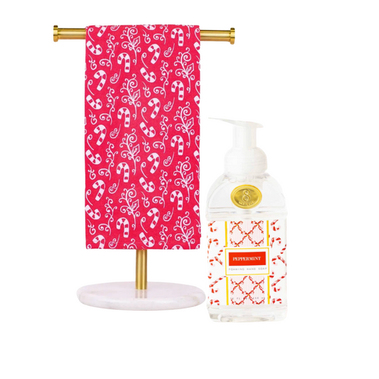 Peppermint Set: Hand Towel + Foamer