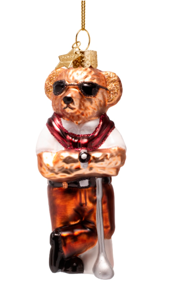 Golfing Bear Ornament