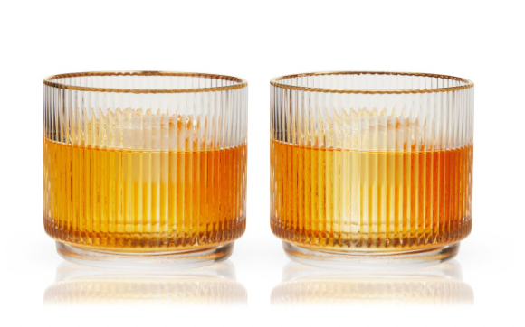 Crystal Lowball Tumbers - set of 2