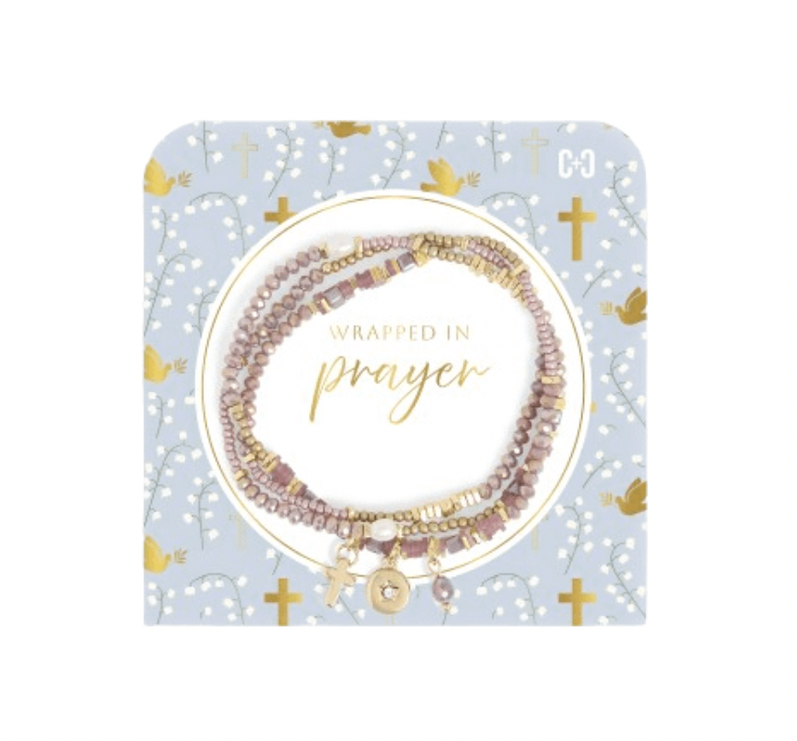 Wrapped in Prayer Bracelet/Necklace: Mauve