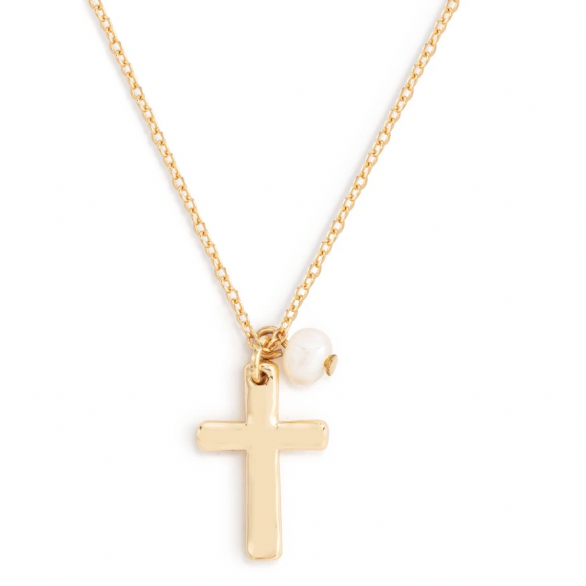 Dainty Cross Necklace - Gold