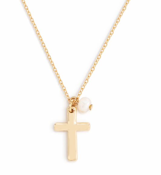 Dainty Cross Necklace - Gold