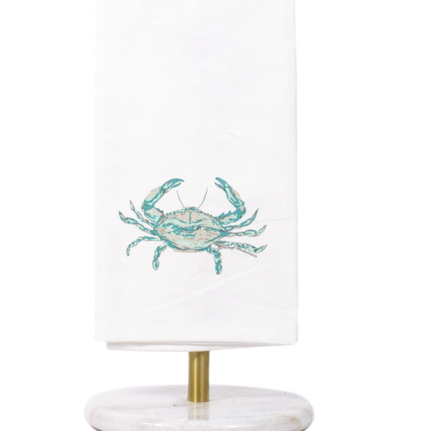 Watercolor Crab Towel