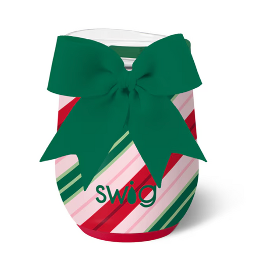 Candy Cane Stemless Wine