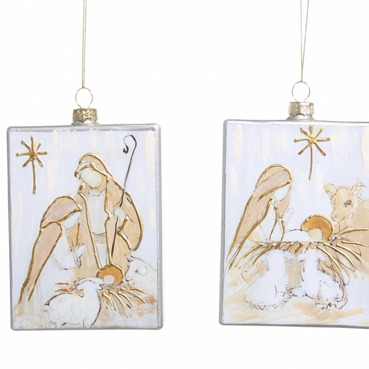 Nativity Rectangle Ornament