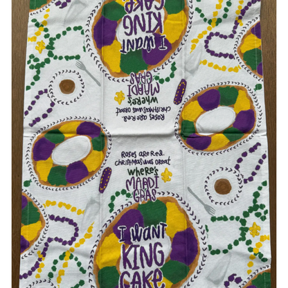 I Want King Cake Towel