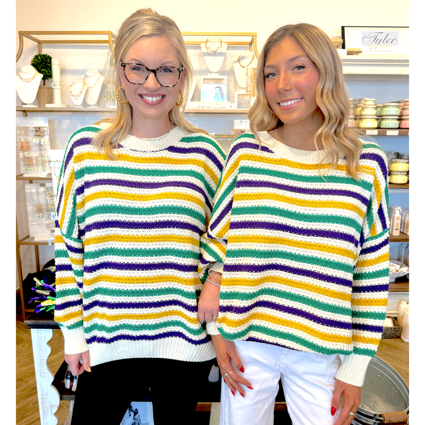 Textured Mardi Striped Sweater