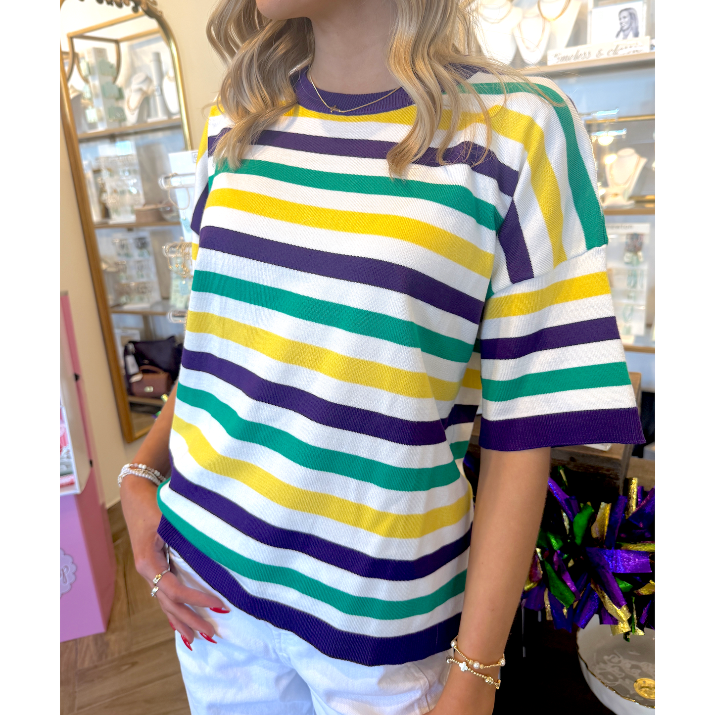 Mardi Striped Striped Top