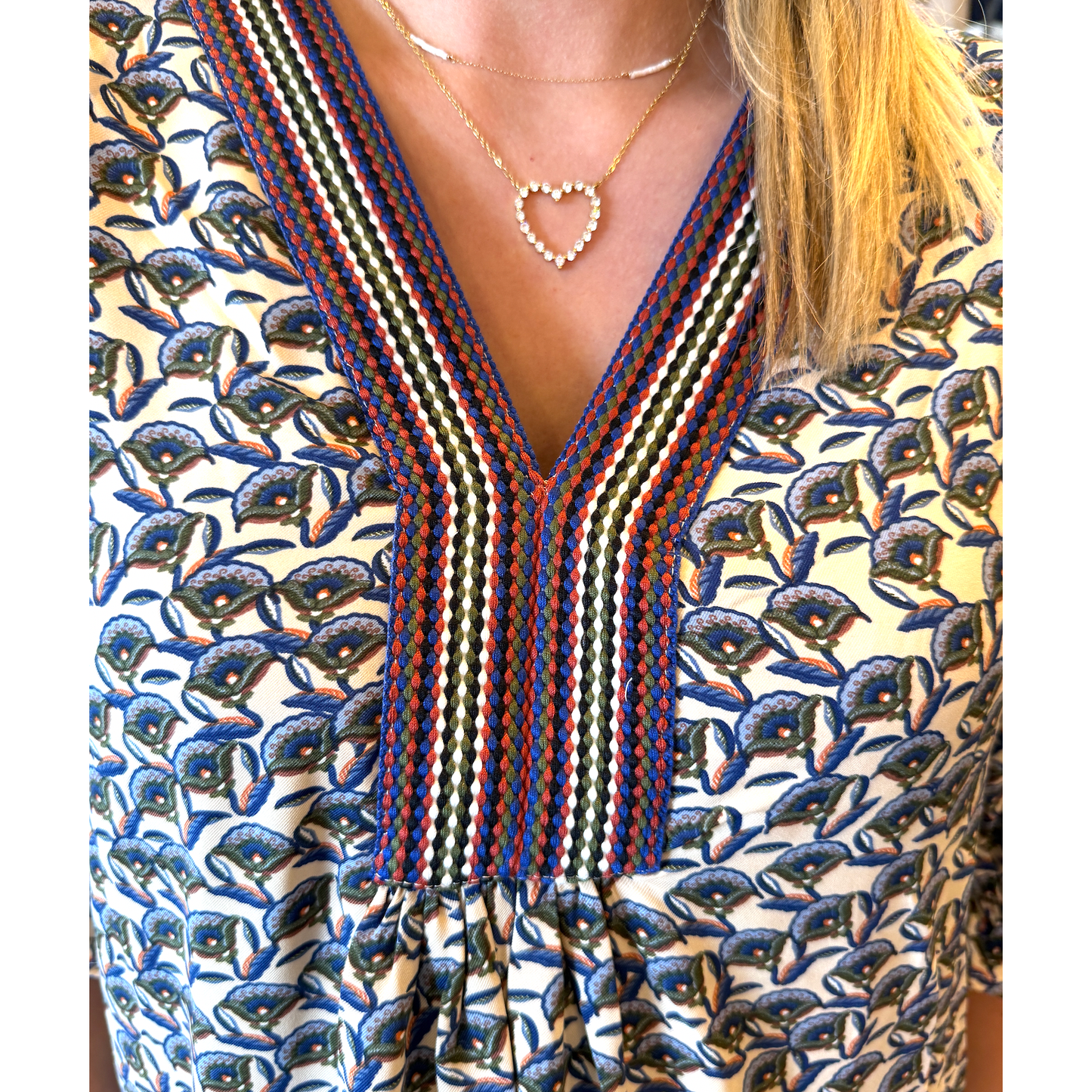 Puff Patch Print Dress: