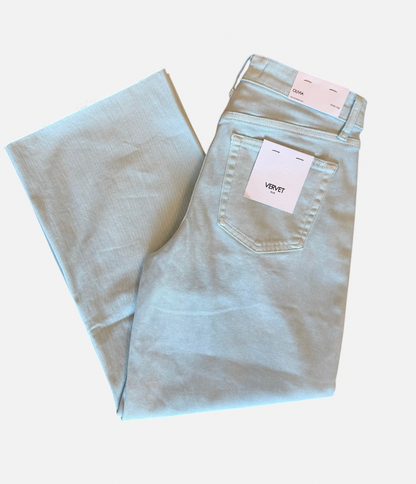 Cropped Wide Leg: Mint