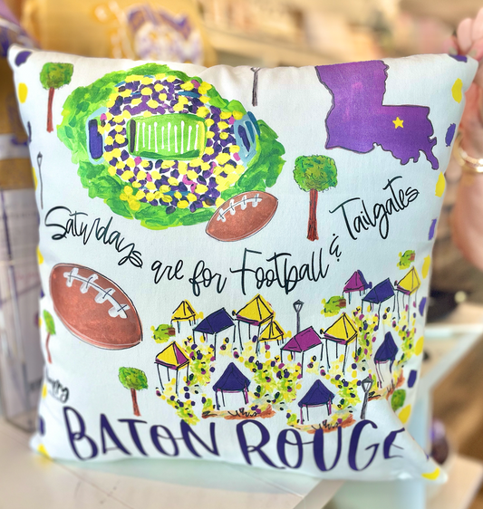Baton Rouge Double Sided Pillow