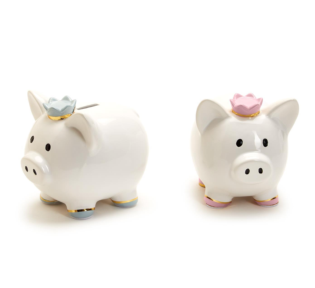 Piggy Bank w/ Crown