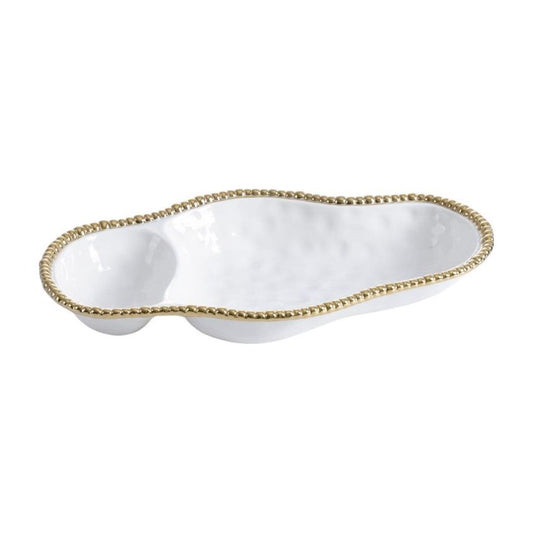 Golden Salerno - 2 Section Serving Piece