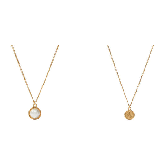 Fleur-de-Lis Solitaire Necklace - Pearl