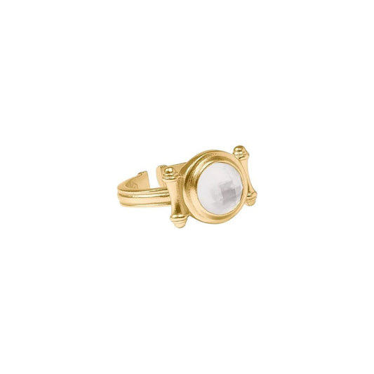 Bamboo Stone Ring - Clear Crystal