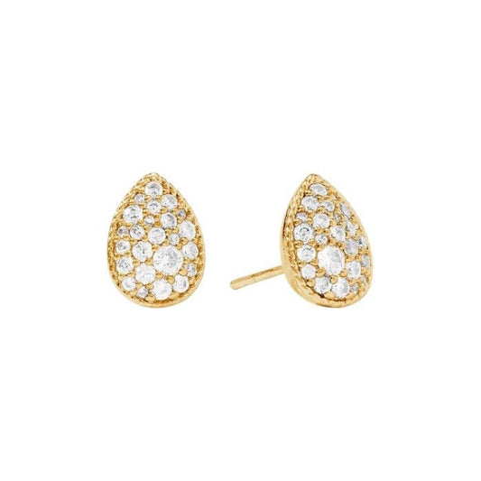 Birthstone Teardrop Stud - Cubic Zirconia