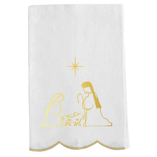 Nativity Stitched Towel