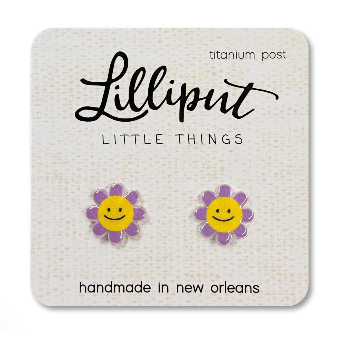 Purple Daisies - Lilliput Earrings