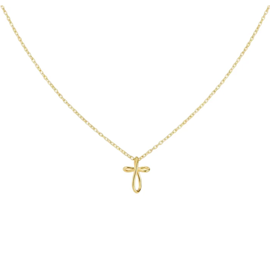 Infinite Cross Gold Necklace
