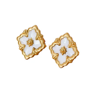 French Cross Ivory Stud