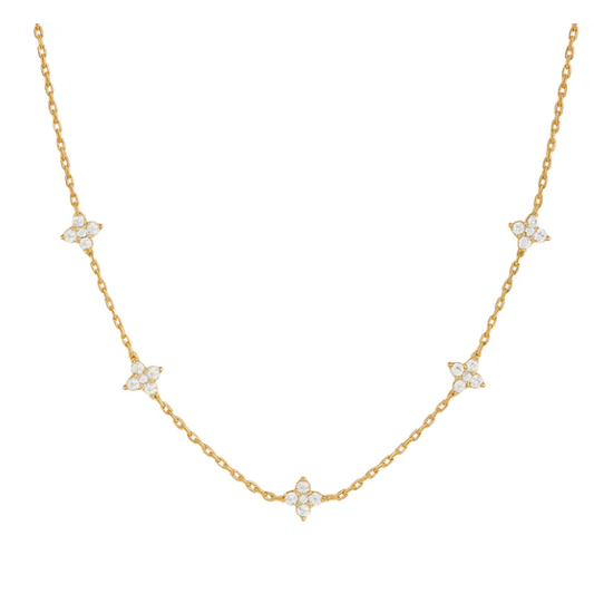 Petite Gold Clover Necklace