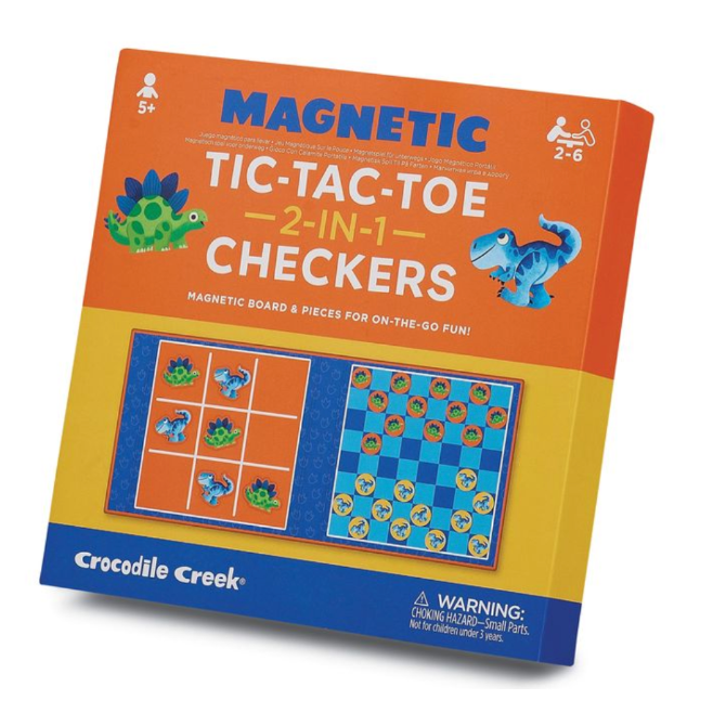 Dino Magnetic Tic Tac Toe & Checkers