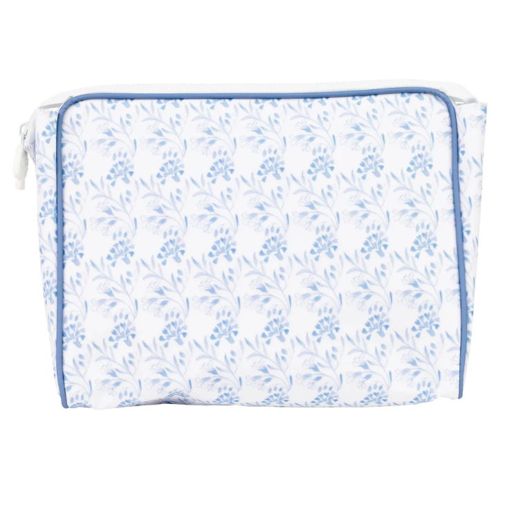 The Go Bag: Navy Blue Florals - Small