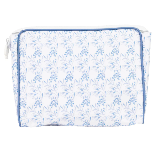 The Go Bag: Navy Blue Florals - Small