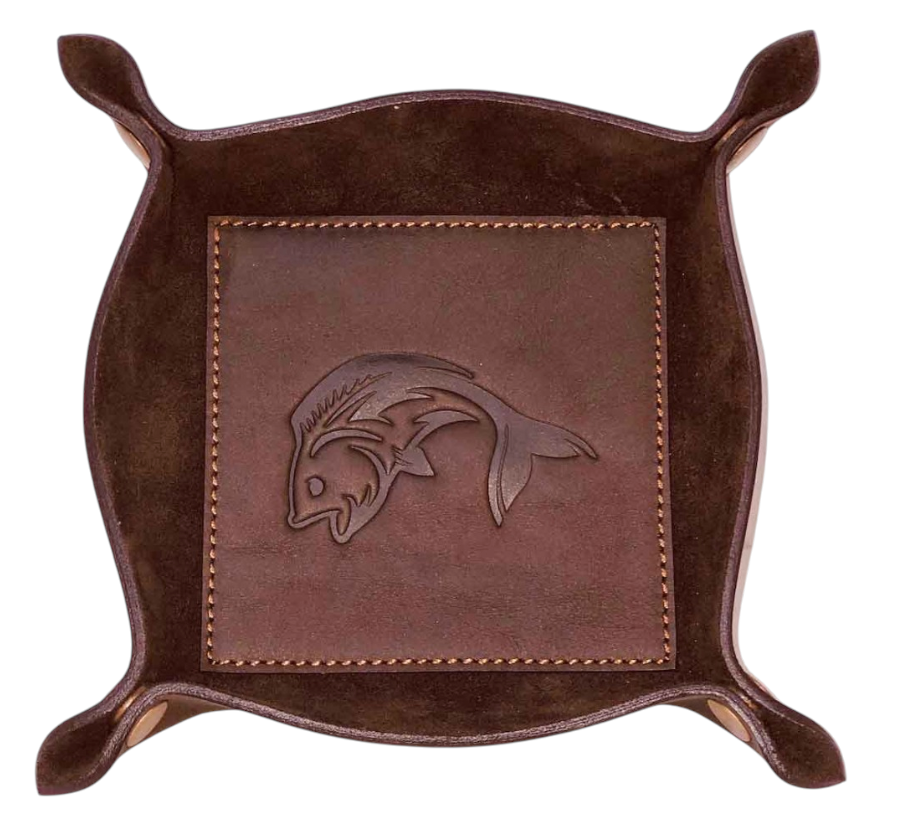 Fish Embossed Leather Tray