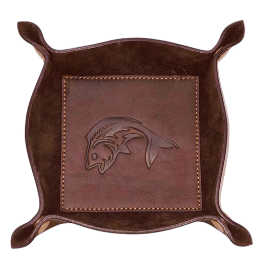 Fish Embossed Leather Tray