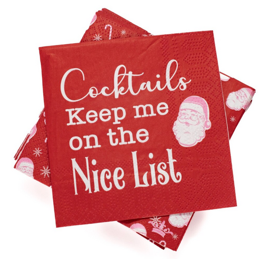 On the Nice List Cocktail Napkins