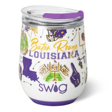 Tailgates in Baton Rouge: 12oz Stemless Wine