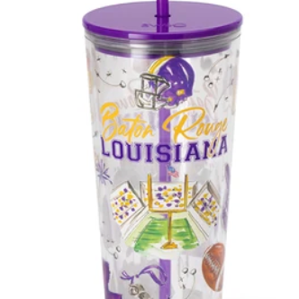 Tailgates in Baton Rouge: 24oz Plastic Tumbler