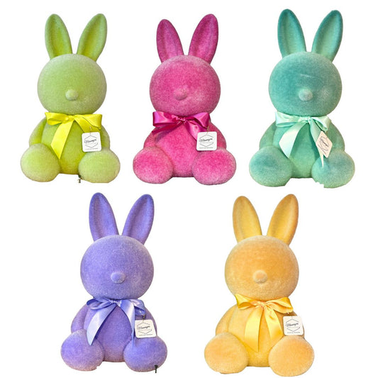 20" Flocked Sitting Bunny: