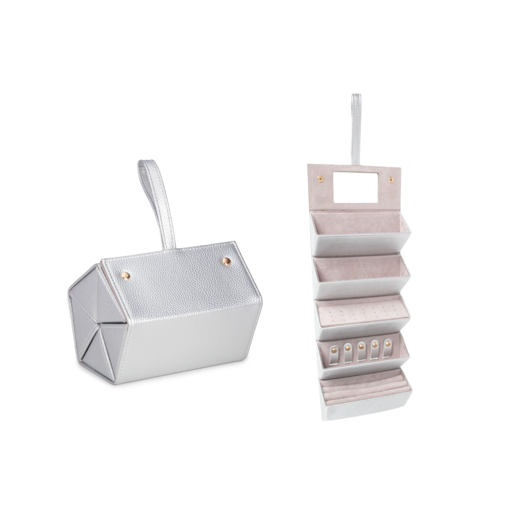 Leah Eyewear & Jewelry Case - Silver