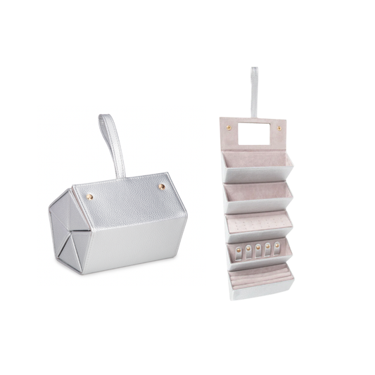 Leah Eyewear & Jewelry Case - Silver