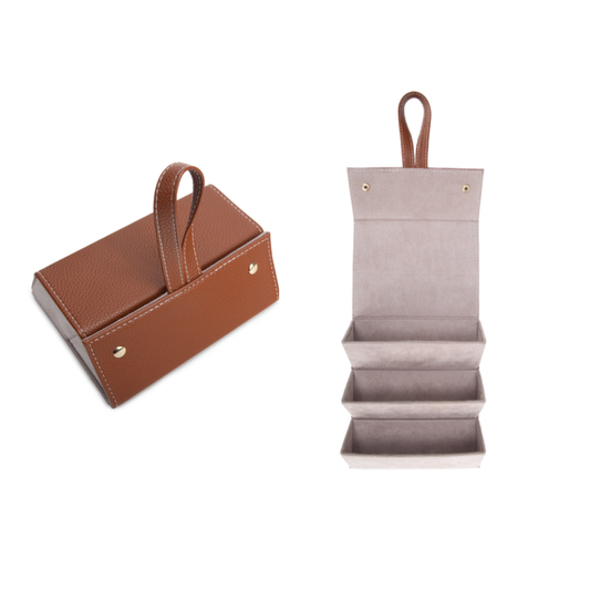 Leah Trio Foldable Case - Saddle