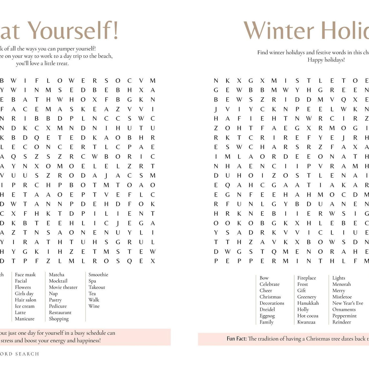 Mindful Moments Word Search